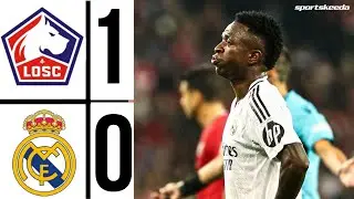 LOSC Lille vs Real Madrid 1-0 Highlights | Jonathan David Penalty Goal | UEFA Champions League 2024