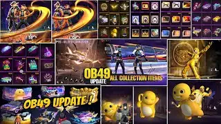 OB49 ALL COLLECTION REVIEW BUNDLE,WEAPON,SURFBOARD,LOOTBOX,BACKPACK,BANNER,AVTAR etc.FF OB49 UPDATE