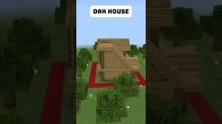 Amazing Oak House #minecraft #tutorial #oak #shorts #house