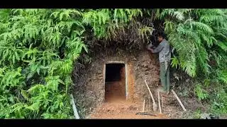 Build air-raid shelters that are warm in winter and cool in summer to survive alone in the wild