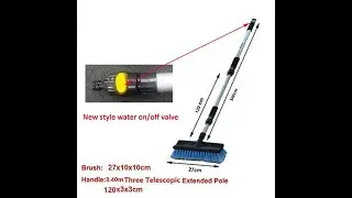 AlClean Solar Panel / Window / Glass Telescopic Wash Brush With Water Switch