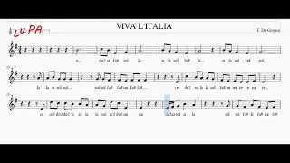 Viva l'Italia (F. De Gregori) - Flauto - Note - Spartito - Karaoke - Canto - Instrumental - Tutorial