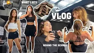 BEHIND THE SCENES OF A GYMSHARK SHOOT | eating, training and chatting | millyg_fit