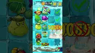 PvZ 2  - Four Cell Attack - Mega Gatling Pea Plants & Other Plant Teams Vs 40 Animal Zombies #shorts