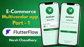 FlutterFlow Mobile Login & OTP Design | E-Commerce App | Multivendor Series Part-1