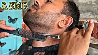 ASMR Beard Trim & Shape-Up | Scissors, Clippers, Brushing, Whispered Instructions