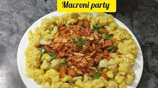 Macroni party pasta platter colour full  & tasty presentable for any Dawat#rainbow macroni