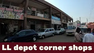 Shops along Malangalala Road in Lilongwe City, Malawi - Walking Tour 4K