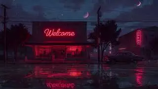 Midnight Caf&eacute; Ambience 🌧️ Soft Lofi Beats to Unwind & Focus
