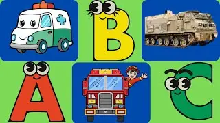 🚗 ABC Vehicle Song | Learn A to Z Transportation with Fun & Music! 🚁🚛🎶 | #abcd #kids