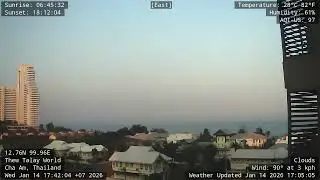 Cha Am Ocean Time Lapse Video 20260115