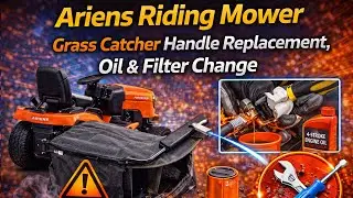 Замена ручки травосборника для газонокосилки Ariens Riding, замена масла и фильтра