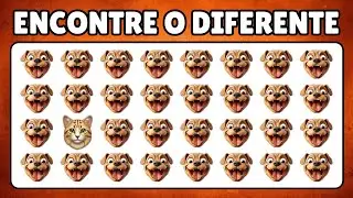 Encontre O Emoji Diferente 🐶🐱 | Desafio Visual de Animais