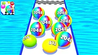 Ball Run 2048 Merge Race Run 3D ! All Levels Gameplay (38-46) android, ios