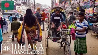 🇧🇩 Dhaka Local BIG Street Walking to Dhaka New Market ঢাকা নিউ মার্কেট, Bangladesh  | 4K