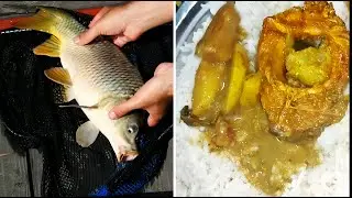 Bengali Style Fish Curry Recipe with Raw Banana, Brinjal & Potato