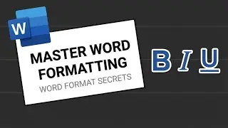 MS Word: Formatting Text