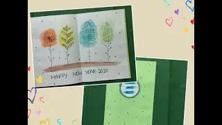 HAPPY NEW YEAR 2020 EASY CARD MAKING FOR KIDS/ Hand made Greeting Card