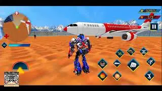 Optimus Multiple Flaying Helicopter Robot Car Trasform City Battle  - Android Gameplay