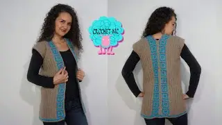 Chaleco a crochet - todas las tallas
