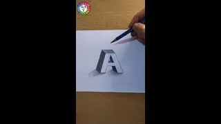 Рисунок заглавной буквы А в 3D || Как нарисовать букву А в 3D | 3D-рисунок