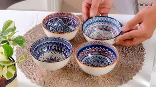 ✨ Elegant Japanese-Style Bowl Set | Femora&rsquo;s Set of 4 for Dining & Decor 🍜