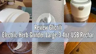 Review Glicrili Electric-Herb-Grinder-Large-3.4oz-USB Rechargeable, 3.5'' Powerful Grinder for Dry a