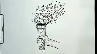 How to Draw HAND HOLDING TORCH