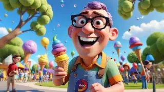 The Ice Cream That Wore Glasses 🍦🤓 | Funny Nursery Rhyme for Kids