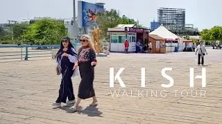Walking Tour KISH ISLAND IRAN 2023 &bull; Downtown to The Grand Pier Beach | KishWalk