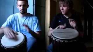 Hand Drum Jam Improvisation with Friend For FUN :-)))