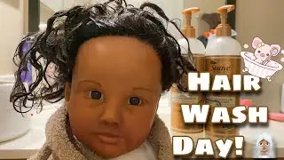 Reborn Toddler Gets His Hair Washed! Toddler Curly Hair Routine! | Mya Reborns