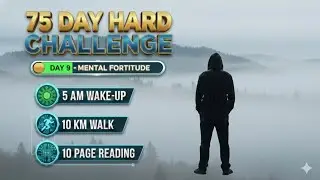 5 AM. 10 KM. Day 9 out 75 Hard Challenge