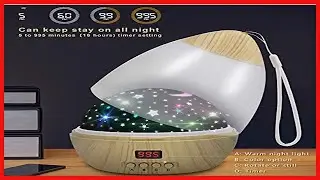 DCAUT Star Projector Night Light for Kids 360 Degree Rotating Projector Lamp with LED Timer, Starry