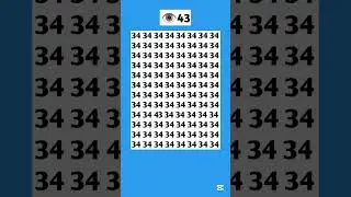 Optical illusion test, spot the hidden number in 5 secs#shortsfeed#shorts#youtubeshorts#ytshorts