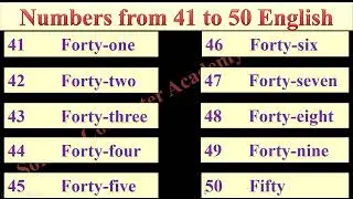 Counting numbers 41 to 50 English with Spelling | #softech_computer_academy_hassan