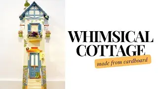🧚 DIY Miniature Fairy House | How You Can Turn Cardboard Into A Magical Cottage 4K