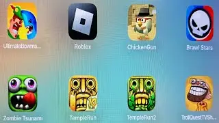 Ultimate Bowmasters,Roblox,Chicken Gun,Brawl Stars,Zombie Tsunami,Temple Run,Temple Run 2...