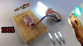 Free Electricity With Spark Plug And Magnet Fk Tech #fktech
