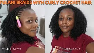 FULANI BRAIDS WITH CROCHET HAIR (NO LEAVE OUT) | PROTECTIVE STYLE | LUSH HAIR