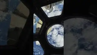 Inside the ISS , let's see through the window #4K #ISS