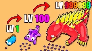 EVOLVE A BABY ELEMENTAL LARVA INTO A GIANT MAX LEVEL MONSTER IN EAT TO EVOLVE!