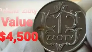 $4,500 - Proof  Rare Poland  Coin 1 Zloty  Coin  Mintage  quantity (1924~1929)& 1929 Collection
