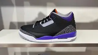 Air Jordan 3 Retro &ldquo;Court Purple&rdquo; (Black/Cement Grey/White/Court Purple) - Style Code: CT8532-050