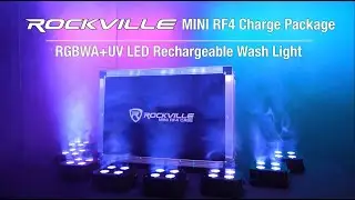 All About Your Rockville MINI RF4 CHARGE PACKAGE 8 Battery DJ Lights+Case+Remotes+Wireless DMX