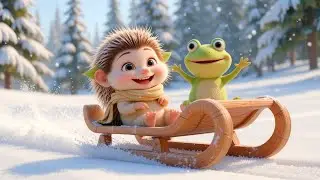 Pip and Funny Froggy Adventure Magical Snow Journey | Animated Short Film