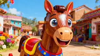 Lakdi Ki Kathi - Kathi Pe Ghoda | Horse Cartoon Song | Hindi Rhymes for Kids (Bandar Mama)