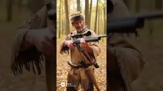 Showing Daniel Boone a new rifle.