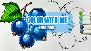 Color With Me 🫐 Blackcurrant | Calm & Satisfying ASMR Coloring