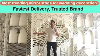 Mirror stage backdrop for indoor setup. Sasta or tikau. 22x8 feet size